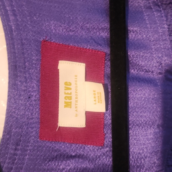 MAEVE by Anthropologie Purple Wrap Dress Sz Large NEW Never Worn, No Tags - Picture 6 of 11